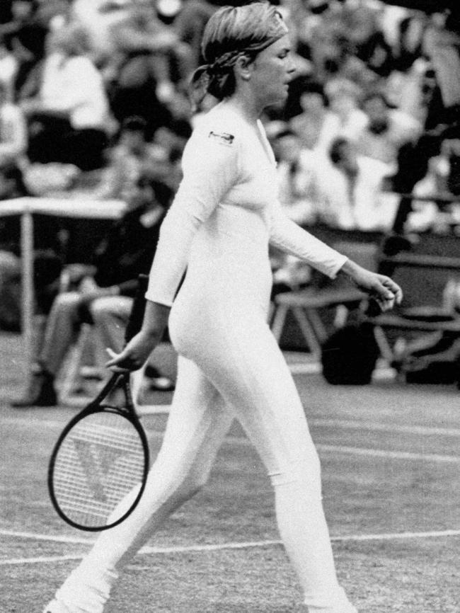 Anne White of the US was banned from wearing this fitting body suit in 1985.