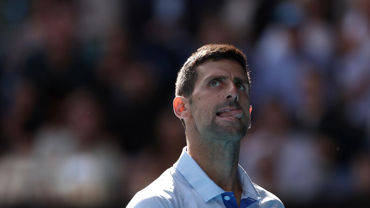 Djokovic is running out of time in this year’s Australian Open. (Photo by Julian Finney/Getty Images)