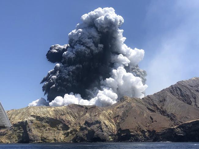 Police believe eight bodies are on White Island, presumed dead. Picture: AP