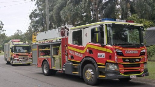 The baby duck was rescued by fireys at Pimpama. Picture: Lisa Larman.