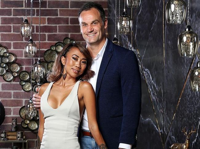 Ning Surasiang and Mark Scrievens who are on MAFS as a couple. Picture: Mark Scrivens/Instagram