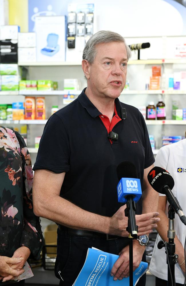 Minister for Health and Ambulance Services Tim Nicholls in Townsville Picture: Shae Beplate.