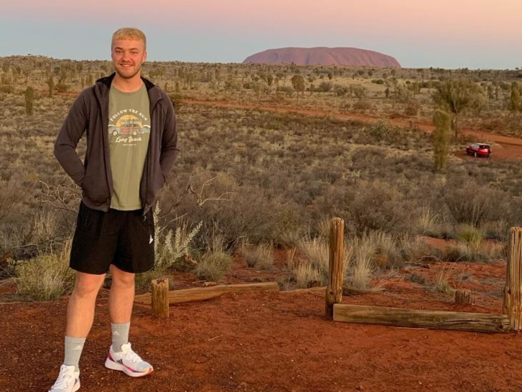 Olly is working at a resort in central Australia. Picture: Instagram/ollytedlewis