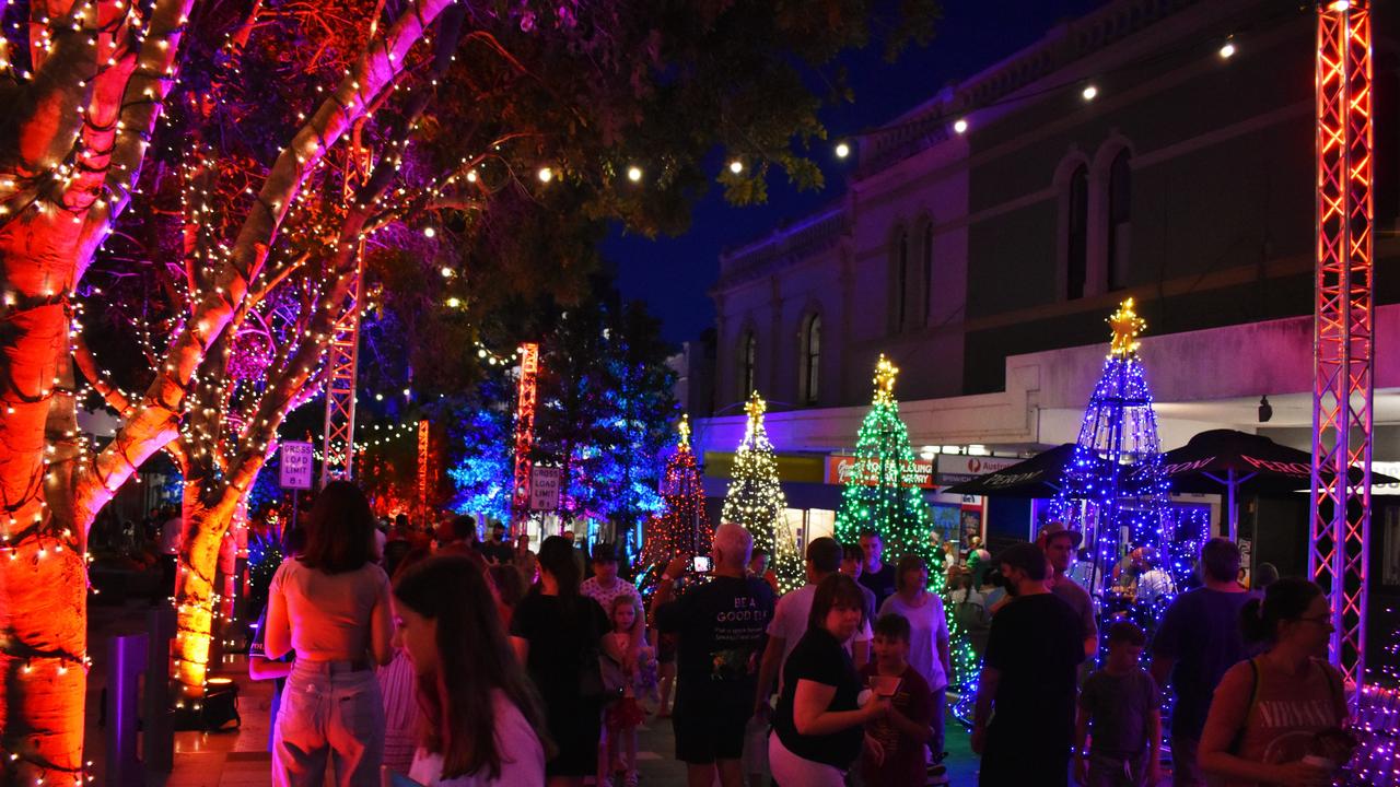 All the lights and magical moments captured at Ipswichâ&#128;&#153;s Nicholas Street Precinct on Sunday 19, December 2021. Picture: Peta McEachern