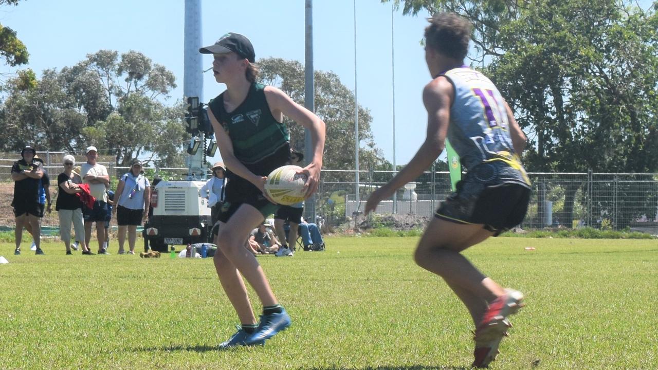 U12 Boys Tasmania Thunder vs NSW Northern Eagles at the National Youth Touch Football Championships, Kawana 2022. Picture: Eddie Franklin