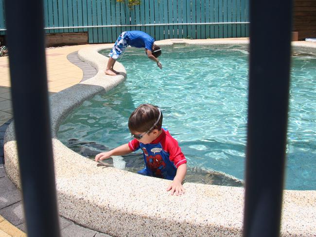 Generic pic of kids playing in a pool,