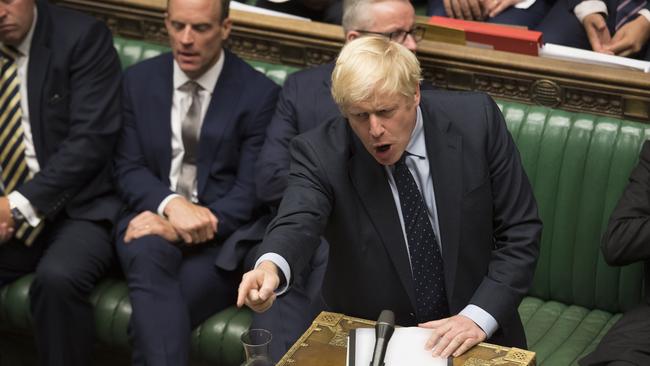 Boris Johnson speaks after MPs voted to take control of the Commons agenda. Picture: AP.