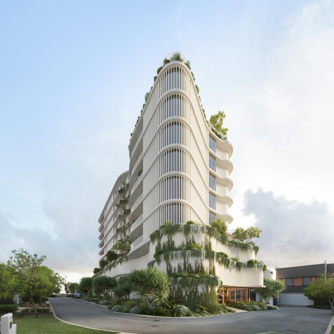 An artist’s impression of the proposed tower at Mariners Peninsula on The Strand in Townsville.