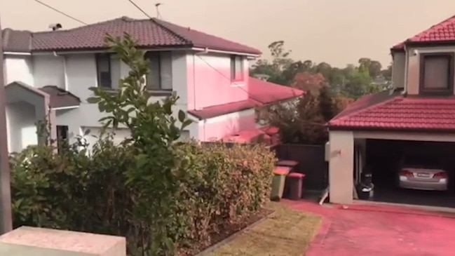 RAW: Turramurra homes covered in fire retardant