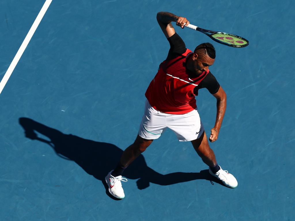 Kyrgios is also known for his on-court fire. (Photo by Clive Brunskill/Getty Images)