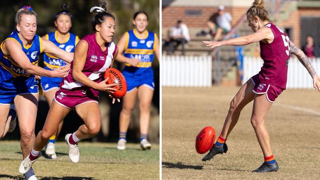 (L-R) Andrea Roditis and Caitlin Johnson are vital assets for the Manly Warringah Wolves. Picture: Manly Warringah Wolves