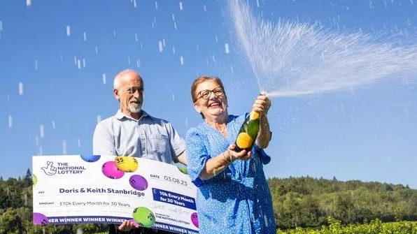 Mrs Stanbridge said it felt odd to be “set for life” aged 70. Picture: National Lottery.