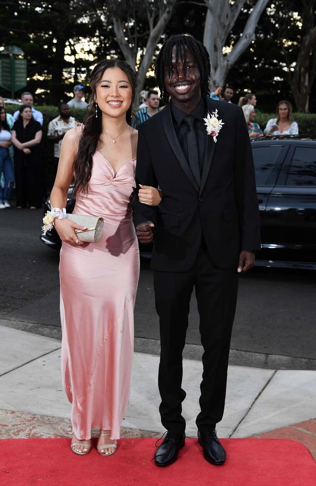 Koko Murata and Mareng Mareng at Centenary Heights State High School formal. Picture; Patrick Woods.