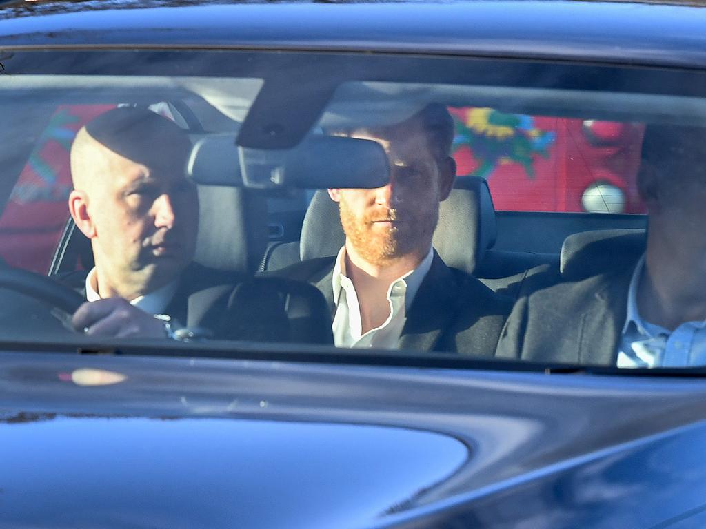 Prince Harry arrives at Waverley Station in Edinburgh, Scotland. Picture: Jeff J Mitchell