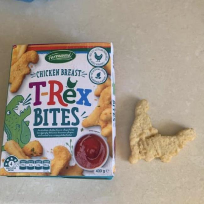 A shopper made the surprising find in her packet of Dino Bites. Picture: Facebook/Aldi Mums