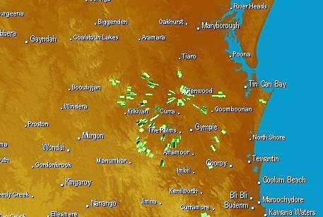 Gympie's rain prediction; courtesy of Weatherzone. Picture: Contributed