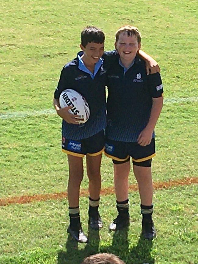 Ball boys at the Bishop Park matches today.