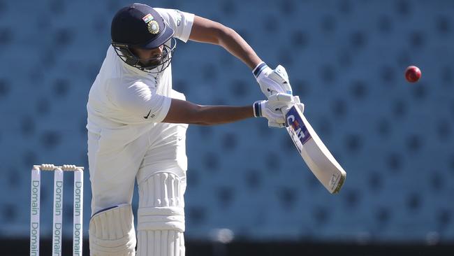 India's Rohit Sharma was absent from training after jarring his lower back while fielding and looks set to be replaced by Hanauma Vihari Picture: Rick Rycroft/AP