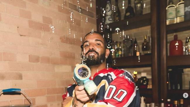 Canadian rapper Drake who snuck out of the country early Wednesday morning, hosted an exclusive afterparty at Fortitude Valley the night before. Picture: Instagram