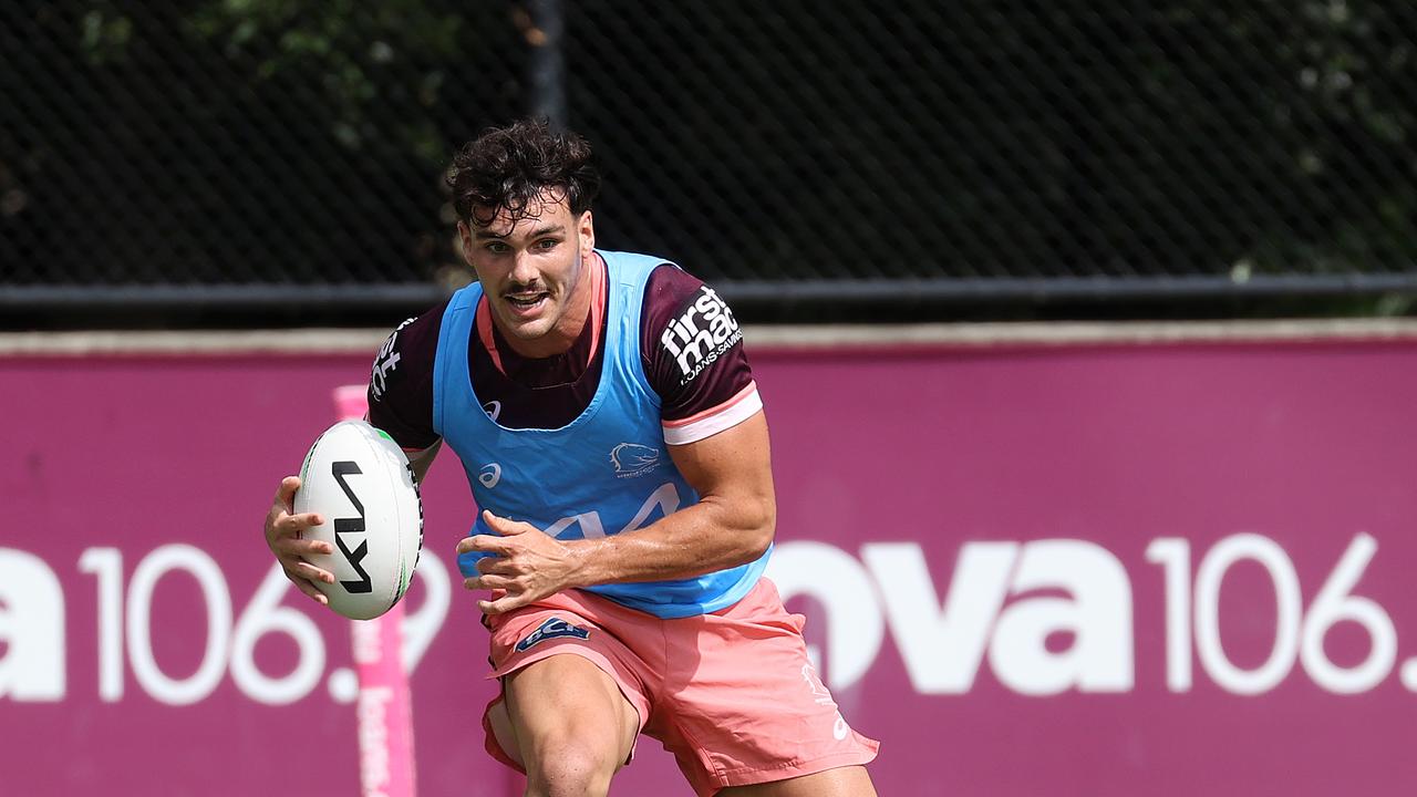 Herbie Farnworth, Brisbane Broncos training, Red Hill. Picture: Liam Kidston