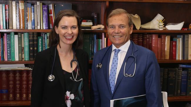 Dr Katie Weatherhead and her father Dr Jim Hare work together at Mont Albert Medical centre. Picture: Stuart Milligan