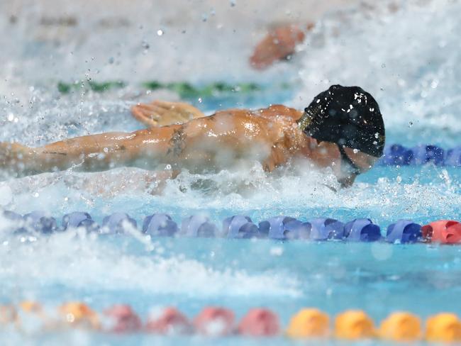 GOLD COAST, AUSTRALIA - APRIL 17: Cody Simpson swims in the Mens 50m Butterfly during the 2021 Australian Swimming Championships at the Gold Coast Aquatic Centre on April 17, 2021 in Gold Coast, Australia. (Photo by Chris Hyde/Getty Images)