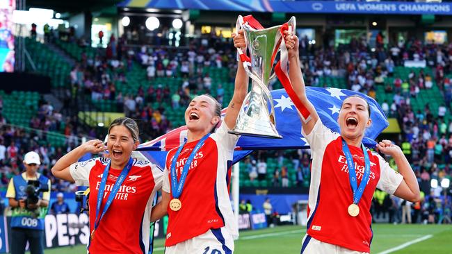 It marked Arsenal’s first Champions League triumph in 18 years. (Photo by Gualter Fatia/Getty Images)