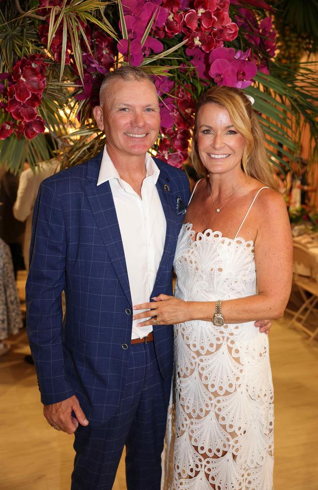Tim Dawes and Belinda Dawes at the Magic Millions Race Day 2025 at Gold Coast Turf Club for Gold Coast at Large. Picture, Portia Large.