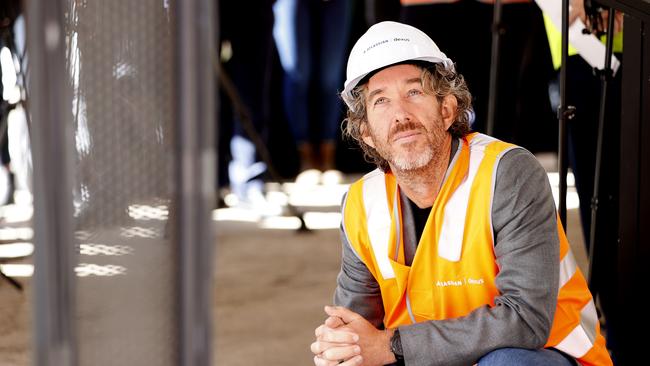 Atlassian co-founder and co-CEO Scott Farquhar at the construction site of Atlassian Central, which will anchor the Tech Central precinct in Sydney. Picture: NCA NewsWire / Dylan Coker