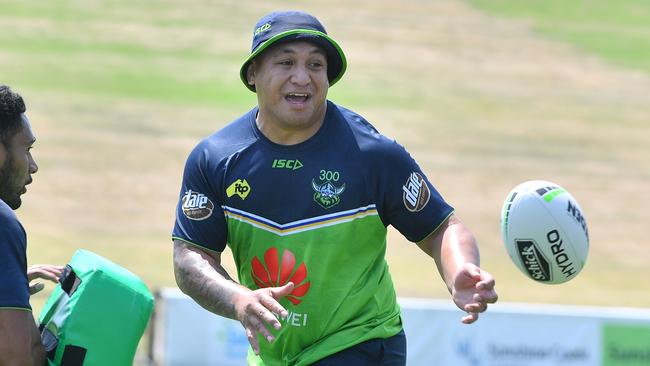 Josh Papalii is one of three Canberra Raiders players refusing the vaccine. Picture: John McCutcheon.