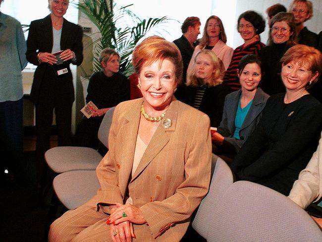 Mary Higgins-Clark visiting Simon and Schuster at Roseville in 1999. Picture: Brent McGilvary