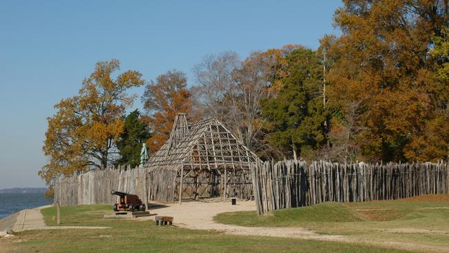 The site of the original Jamestown fort in Virginia.