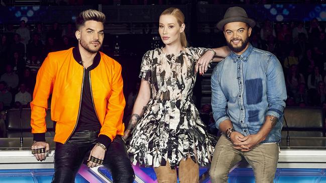 Not even Iggy Azalea, Guy Sebastian and Adam Lambert could keep the X Factor flying high. Picture: Channel 7