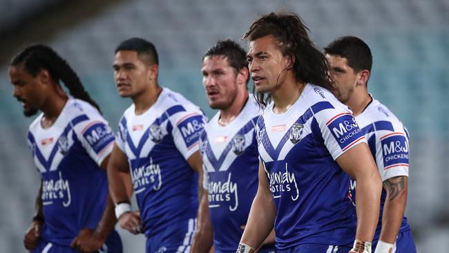 After a great start the Bulldogs crumbled quickly. Picture: Cameron Spencer/Getty Images