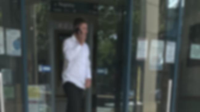 The Maroochydore man leaving the Caboolture Magistrates Court on May 12.