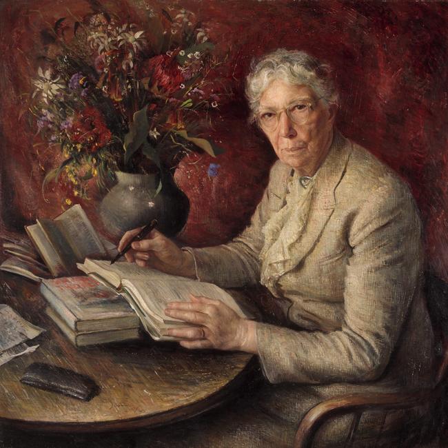 William Joshua Smith’s Dame Mary Gilmore, 1943. Oil on canvas, 85.7 x 92.3cm. C/o Art Gallery of New South Wales, Gift of Dame Mary Gilmore 1945. C/o AGNSW