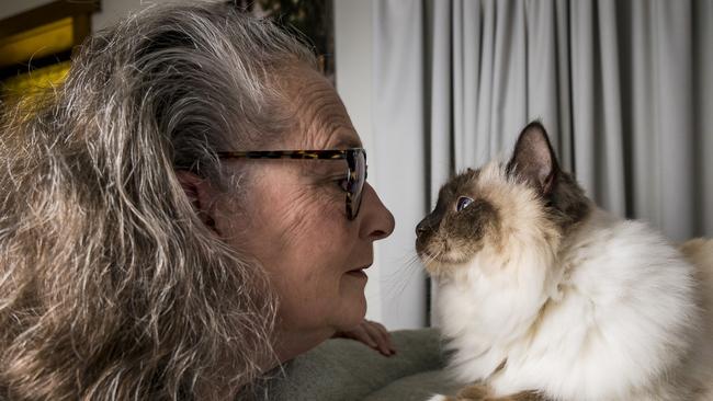 Anne Sherwood with her grand champion Mayatiki Xanthus aka Tootie. Picture: Caroline Tan