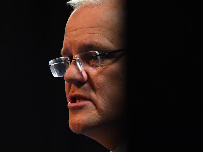 Prime Minister Scott Morrison at the Country Women's Association NSW annual conference in Albury, Monday, May 7, 2019. (AAP Image/Mick Tsikas) NO ARCHIVING