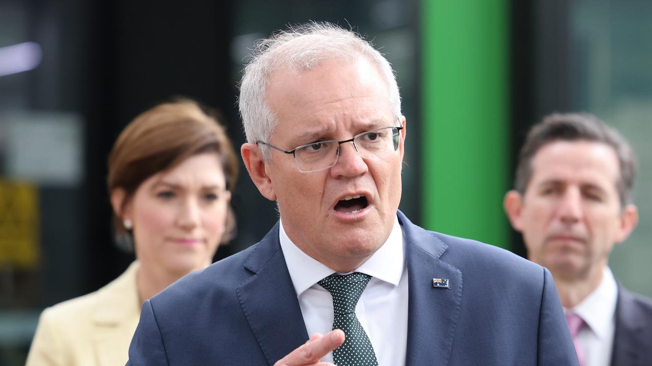 Scott Morrison has confirmed Australia will follow the lead of the US on a diplomatic boycott of the Beijing Winter Olympics.. Picture: NCA NewsWire / David Mariuz