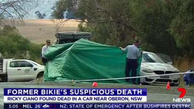 Ciano’s body was dumped in an abandoned luxury car on the side of a rural road in central west NSW.