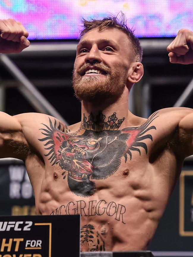 Conor McGregor is barely recognisable weighing in at UFC 194 in 2015. Picture: Corbis/Sportsfile/ Getty Images