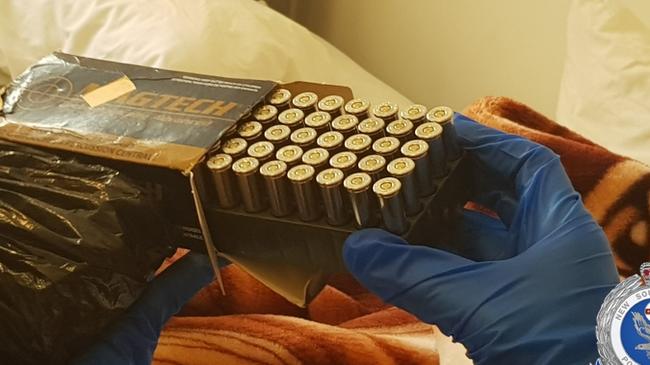 Police allege they found ammunition at the unit in Bankstown. Picture: NSW Police