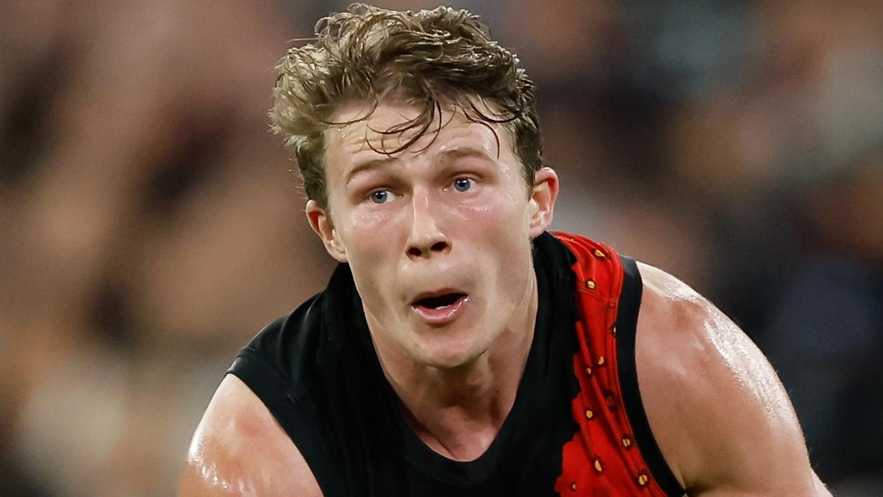 Essendon recruit Xavier Duursma is a strong chance to return from a quad injury against West Coast at Marvel Stadium on Sunday. Picture: Dylan Burns / Getty Images