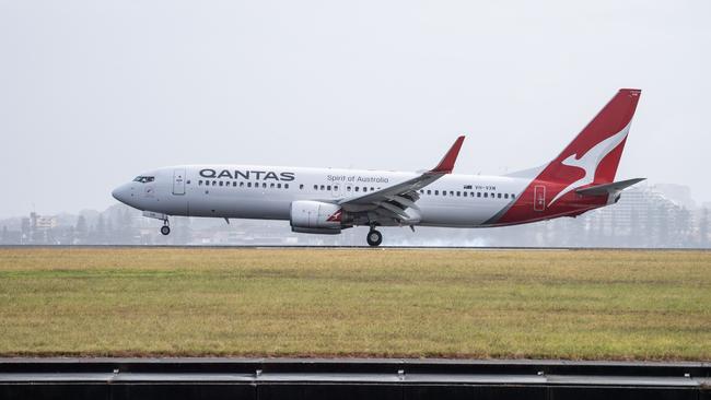 Qantas delays restarting of international flights from Australia. Picture: NCA NewsWire / James Gourley