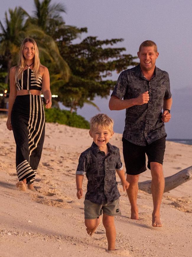 This is the couple’s second child, after Ms Randall gave birth to their son Xander Dean in August 2020, following another special pregnancy announcement with a twist in February. Picture: Instagram