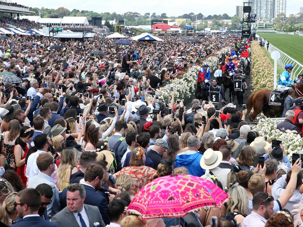 Melbourne Cup Day races at Flemington Racecourse. 06/11/2018. Race 7. The Melbourne Cup. . Pic: Michael Klein