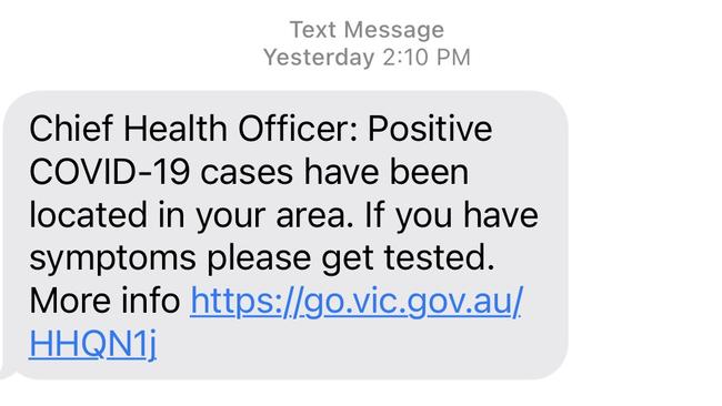 Thousands of Casey residents were bombarded with this text message from the State Government.