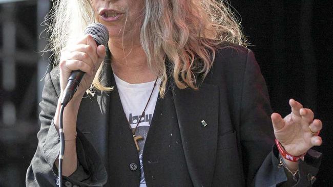 US singer Patti Smith performs at the Gurten music open air festival in Bern, Switzerland, Sunday, July 19, 2015. (Peter Klaunzer/Keystone via AP). Picture: Peter Klaunzer