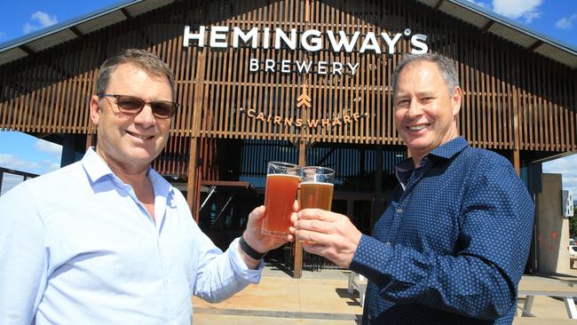 Hemingway’s Brewery owners Tony Fyfe and Craig Parsell. PICTURE: JUSTIN BRIERTY