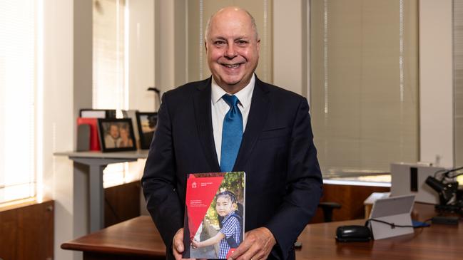 Victorian Treasurer Tim Pallas with his 10th state budget, set to be handed down on Tuesday. Picture: NCA NewsWire / Diego Fedele